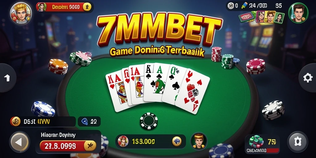 Tampilan gameplay seru dalam 7MMBET, permainan Domino yang mendebarkan.