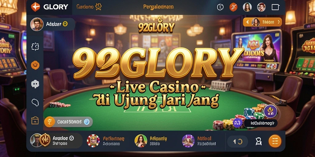 Tampilan gameplay <strong>Live Casino</strong> yang memukau di 92GLORY.