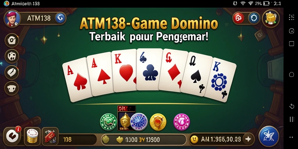 Tampilan gameplay <strong>ATM138</strong> yang seru dan interaktif untuk permainan Domino.
