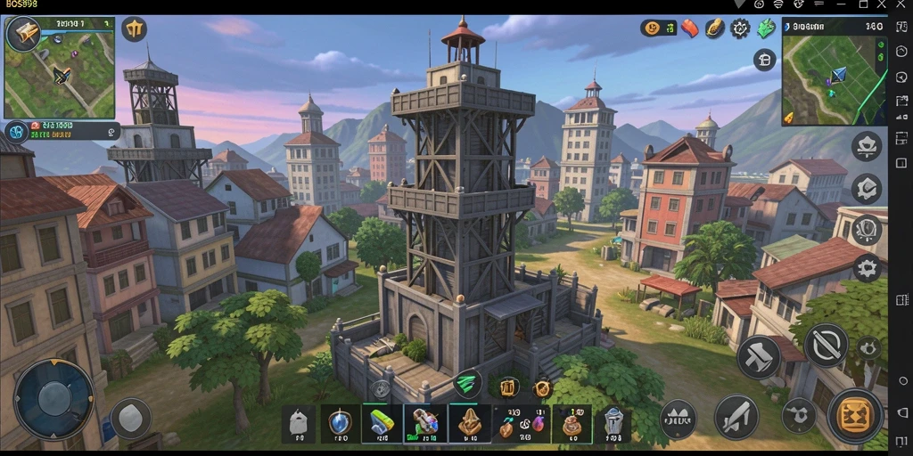Tampilan seru dari permainan Tower Defense BOS898 saat melawan gelombang musuh.