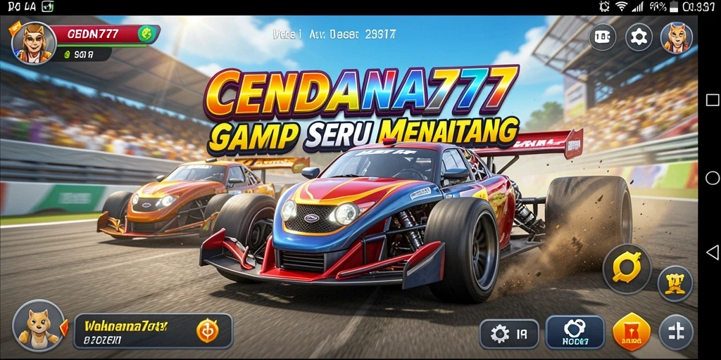 Tampilan gameplay balap CENDANA777 yang mendebarkan dan penuh aksi.
