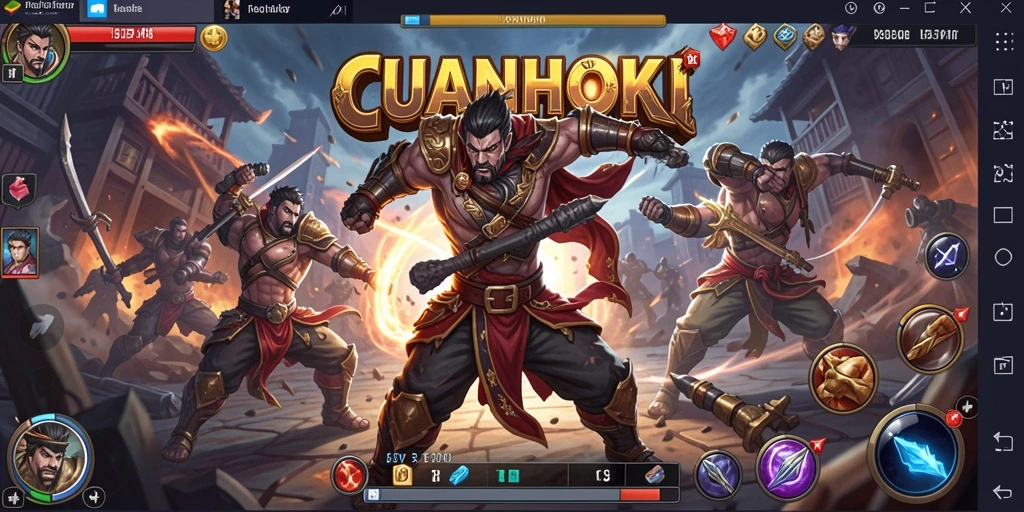 Screenshot menunjukkan pertarungan mengesankan dalam CUANHOKI.