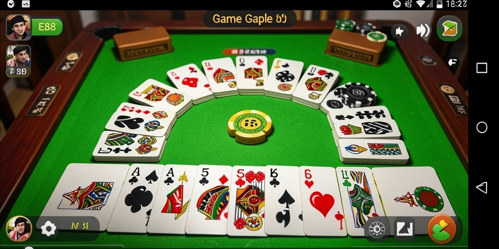 Tampilan gameplay E88 yang seru dan menantang dalam permainan Gaple.