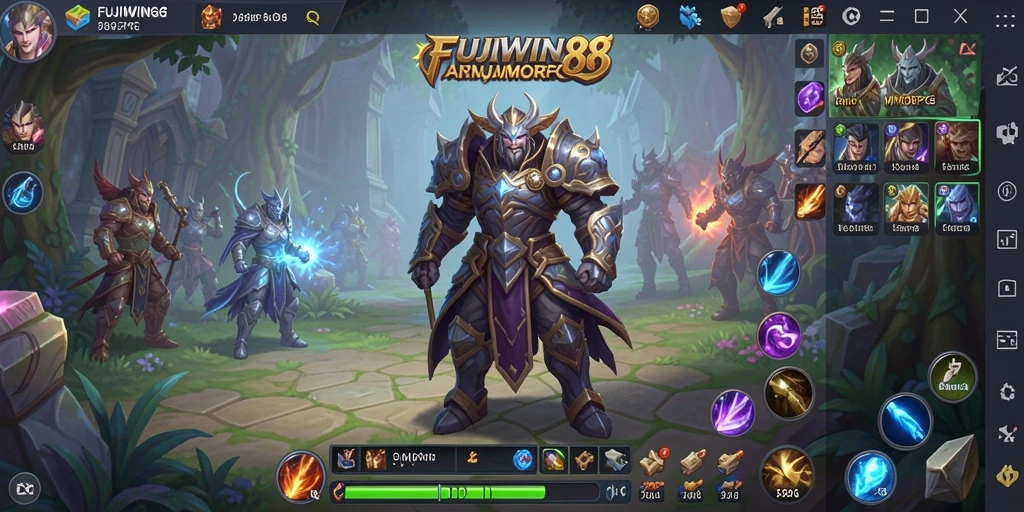 Screenshot gameplay FUJIWIN88 memperlihatkan aksi mendebarkan dalam pertempuran MMORPG.