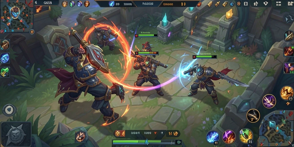 Tampilan menarik dari gameplay seru G668 dalam arena MOBA.
