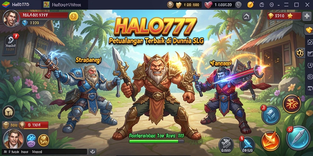 Tampilan gameplay seru dan strategis di HALO777.