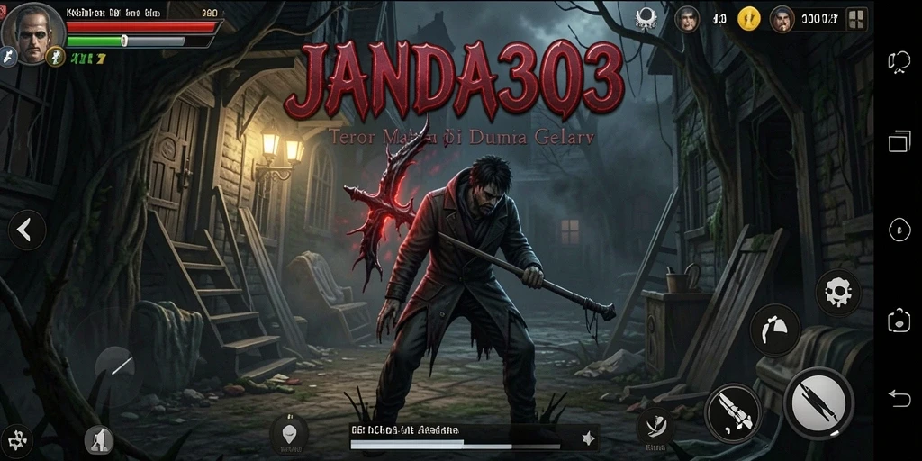 Gameplay mendebarkan dengan suasana yang menyeramkan di JANDA303.