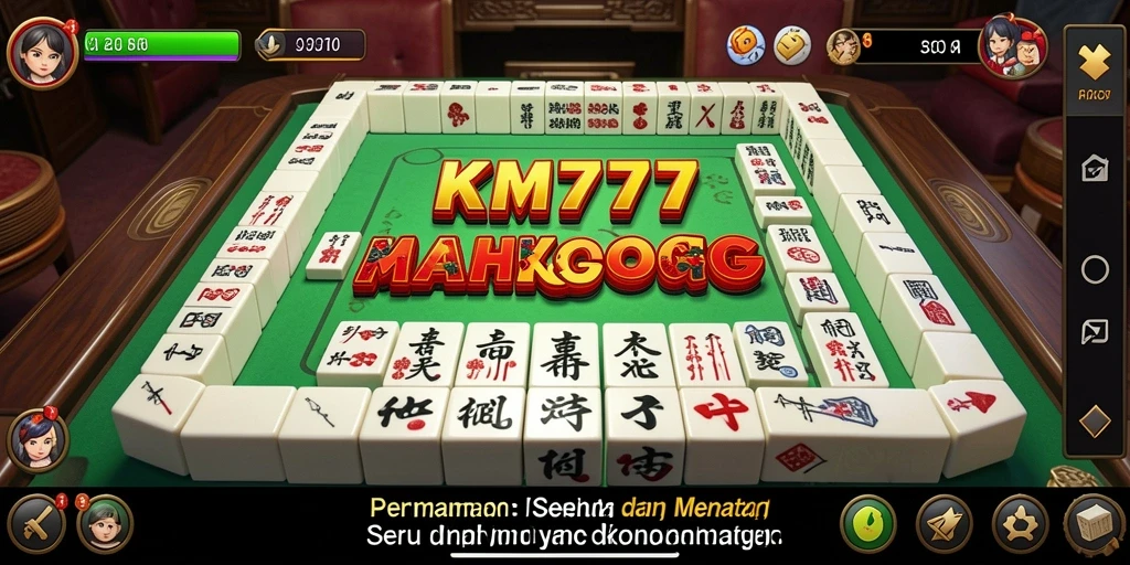 Screenshot gameplay KM777 menampilkan keseruan permainan Mahjong.