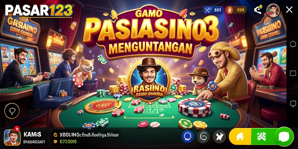 Screenshot mengesankan dari gameplay PASAR123 yang menunjukkan suasana Kasino.