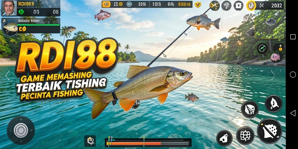 Tampilan gameplay RDI88 yang menawan saat memancing ikan.