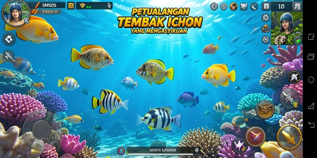 Tampak menakjubkan dari gameplay Tembak Ikan SM605.