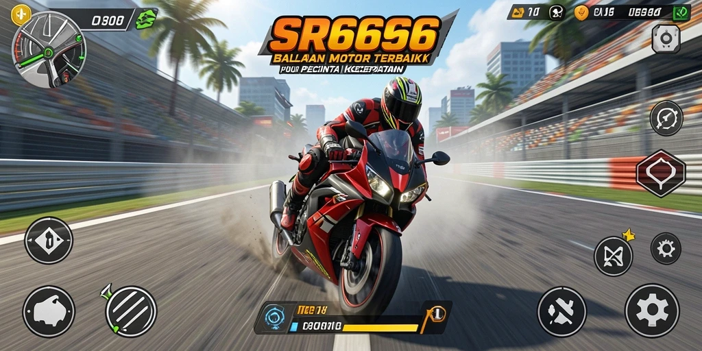 Tampilan gameplay dinamis dan seru di SR6666.