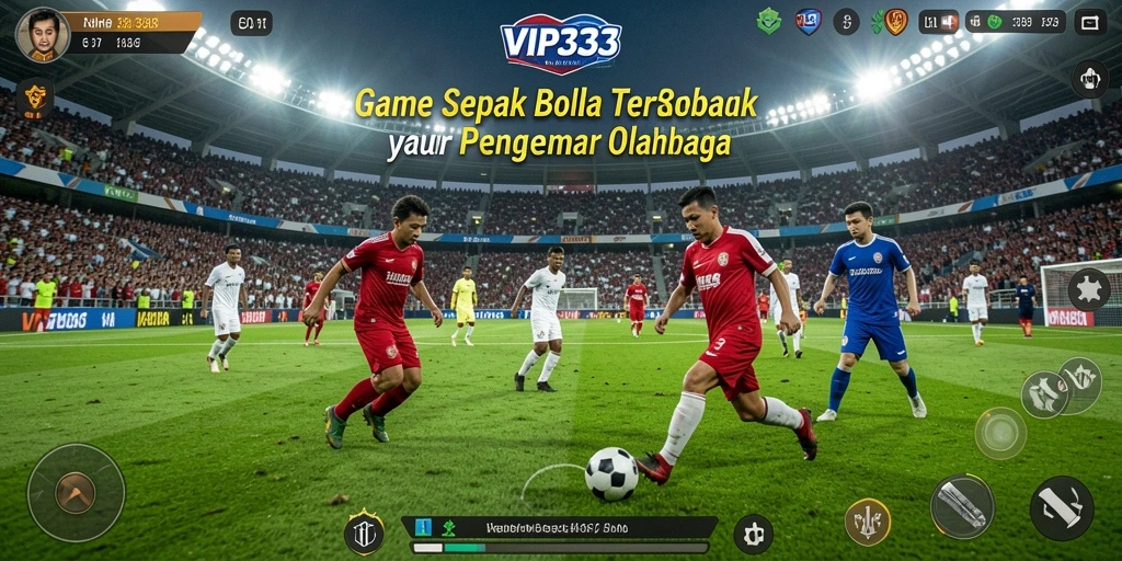 Gameplay VIP333 menampilkan aksi dramatis dalam pertandingan sepak bola.
