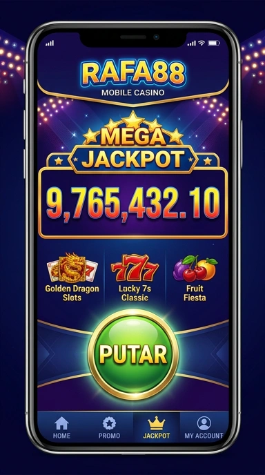 Screenshot aplikasi rafa88 menunjukkan fitur unggulan.